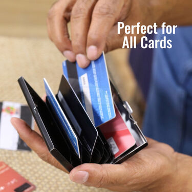 6 Slots RFID Protected Metal Card Holder Wallet (AMW3)
