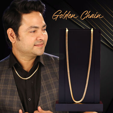 Golden Watch + Chain + Bracelet + Ring (MGWCBR12)