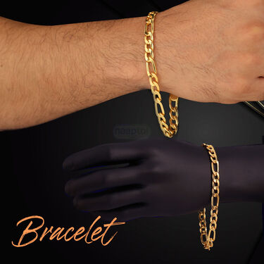 Golden Watch + Chain + Bracelet + Ring (MGWCBR12)