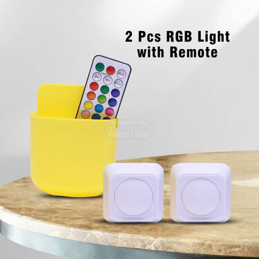 2 Pcs RGB Light With Remote (L69)