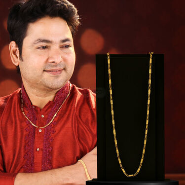 Golden Watch + 2 Chain + Bracelet + Ring (MGW2CBR5)