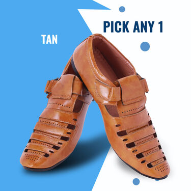 Stylish Leatherite Sandals + Free Trimmer (SDC13)
