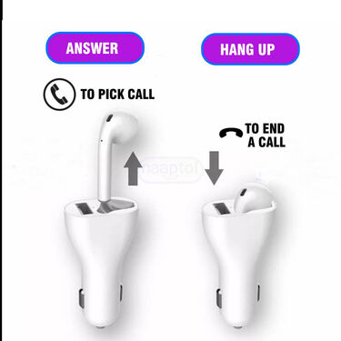 2 In 1 In Fast Charging Car Wireless Bluetooth Headset With USB Charger (WBHC)