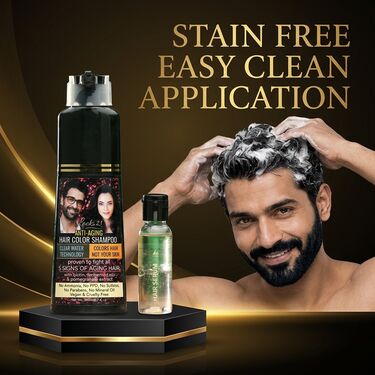 No Stain No Grey Hair Colour Shampoo For Men