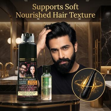 No Stain No Grey Hair Colour Shampoo For Men
