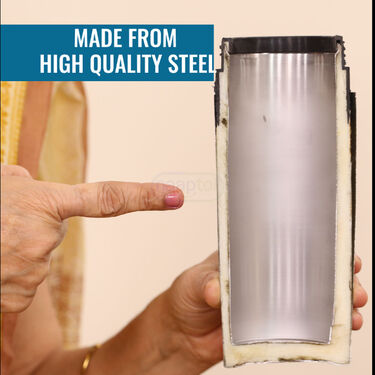 Hot Or Cold Insulated Flask (500 ml) + 2 Double Wall Cup (1F2C4)