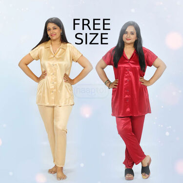 Super Comfortable Satin Nightsuit Set- Pick Any 1 (1NS4)