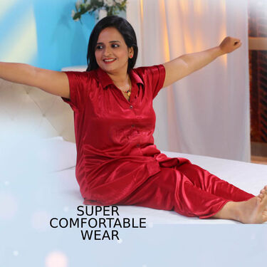 Super Comfortable Satin Nightsuit Set- Pick Any 1 (1NS4)