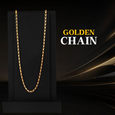 2 Golden Chain + Bracelet + Diamond Ring + Free Watch (2GCBRW15)