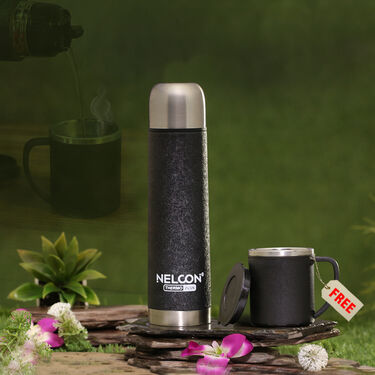 24 Hours Colored Hot & Cold Flask (500ml) + Cup with Lid (1CF1C1)