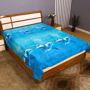 Dolphin Print Double Bedsheet (DBS1)