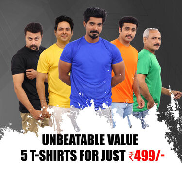 Pack of 5 Round Neck T-shirts (5RTS1)