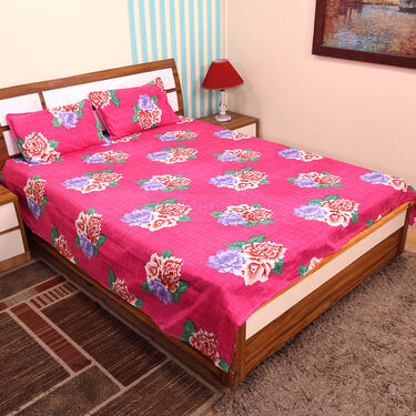 Pack Of 8 Multi Colour Double Bed Sheets With 16 Pillow Covers (8BS54)