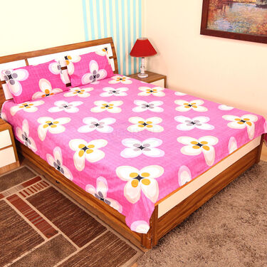 Pack Of 8 Multi Colour Double Bed Sheets With 16 Pillow Covers (8BS54)