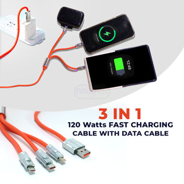 3 In 1 Fast Charging Data Cable (CDC)