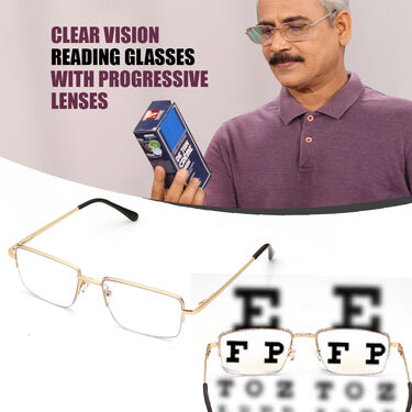 Clear Vision Reading Glasses with Progressive Lenses (PRG24)