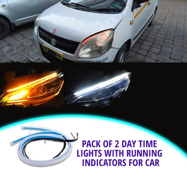 Pack of 2  Day Time Lights With Running Indicators For Car (DTC)