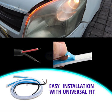 Pack of 2  Day Time Lights With Running Indicators For Car (DTC)