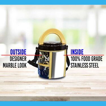 Designer Insulated Steel Lunch Box - BOGO