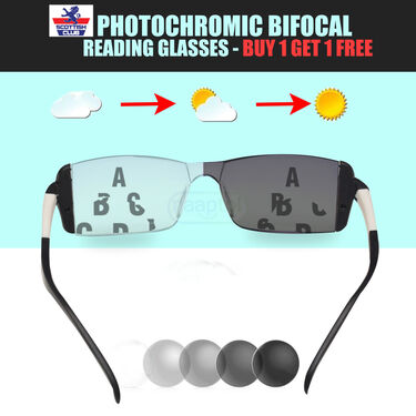 Far & Near Photochromic Reading Glasses Buy 1 Get 1 Free (PCBRG1)