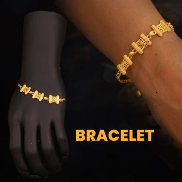 Golden Grand Necklace Set + Bracelet + Ring (LNBR1)