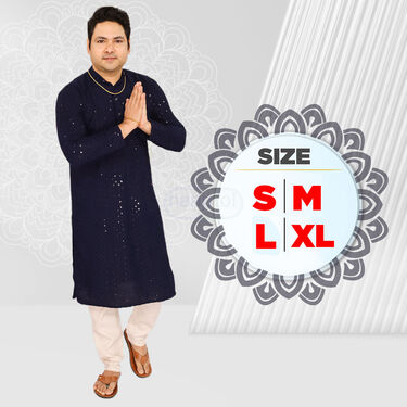 Mens Kurta with Golden Rope Chain And Bracelet Pick Any 1 (K1L3)