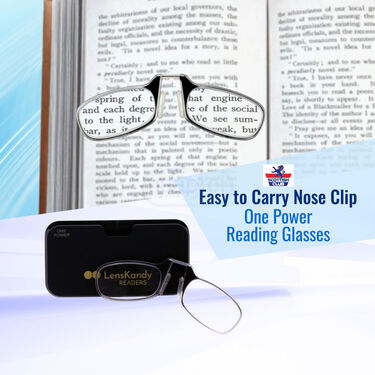 Easy To Carry Nose Clip One Power Reading Glasses (NCORG14)