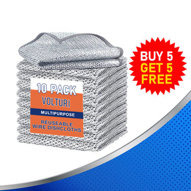 Non-Scratch Wire Mesh Cleaning Cloth Buy 5 Get 5 Free (NSCP10)