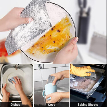 Non-Scratch Wire Mesh Cleaning Cloth Buy 5 Get 5 Free (NSCP10)