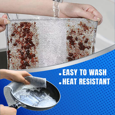 Non-Scratch Wire Mesh Cleaning Cloth Buy 5 Get 5 Free (NSCP10)