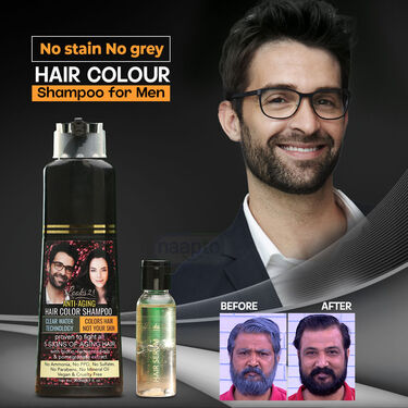 No Stain No Grey Hair Colour Shampoo For Men