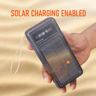 30000 Mah Solar Powerbank With Inbuilt Cables (PB17)