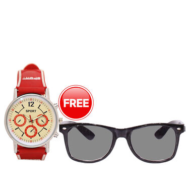 Pack of 2 Men's Summer Sandals + Free Stylish Watch & Sunglasses (SW82)