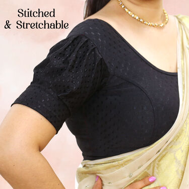 Pack of 3 Stretchable Puff Sleeves Blouse (3LB4)