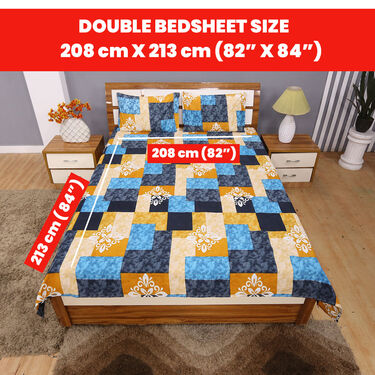 Pack of 5 Happy Living Double Bedsheets Set with 1 Bedsheet Set Free (5BS6+1)