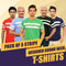 Pack of 5 Stripe Designer Round Neck T-shirts (5RT21)