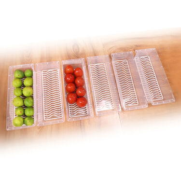 Pack of 6 Veggie Fresh Food Storage Container with Lid & Drain Tray (6VF1)