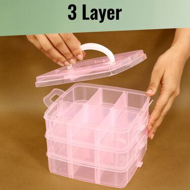 3 Layer Transparent Storage Box Organizer (SO-1)