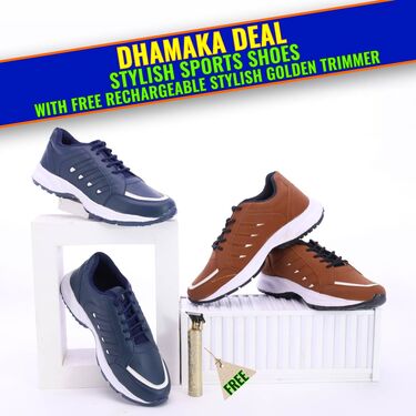 Pick Any 1 Stylish Sports Shoes + Free Rechargeable Stylish Golden Trimmer (SSC16)