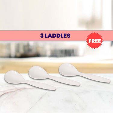 Set of 4 Casserole with Free 4 Push & Lock Containers + 3 Laddles (4C7FG)