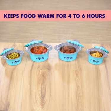 Set of 4 Casserole with Free 4 Push & Lock Containers + 3 Laddles (4C7FG)