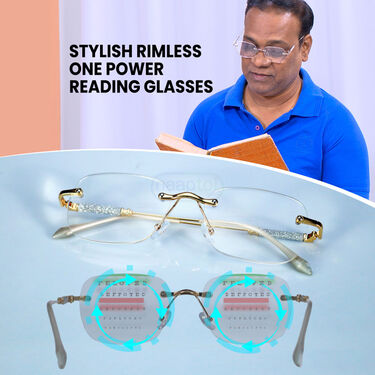 Stylish Rimless One Power Reading Glasses Pick Any One (PORG1)